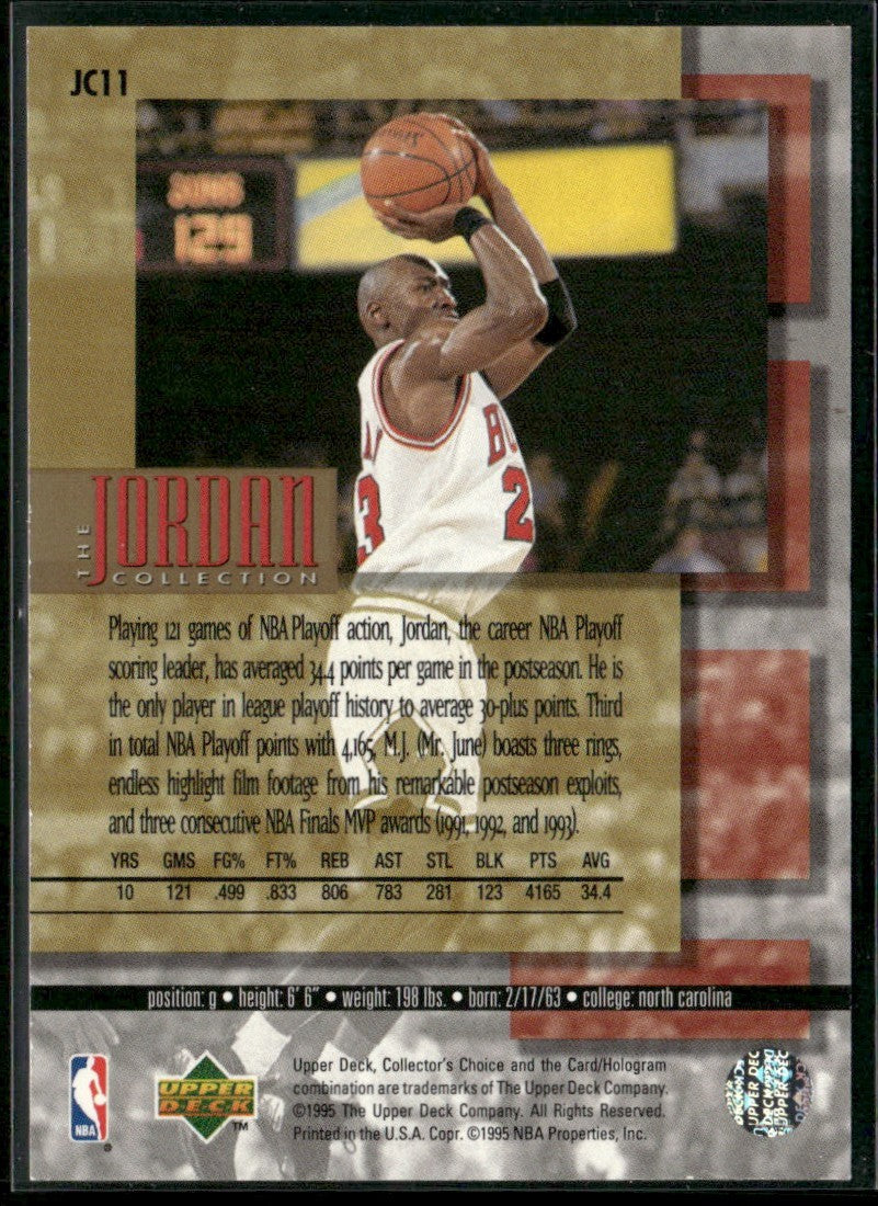 Michael Jordan 1995 Upper Deck Collection #JC11 Chicago Bulls