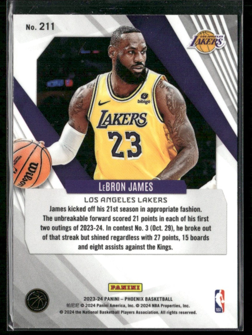 LeBron James 2023 Panini Phoenix #211 Los Angeles Lakers