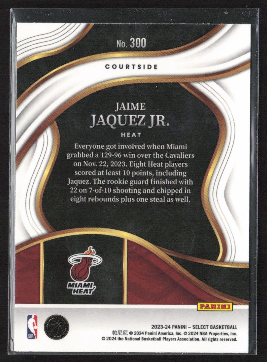 Jaime Jaquez Jr. 2023 Panini Select Courtside RC #300 Miami Heat