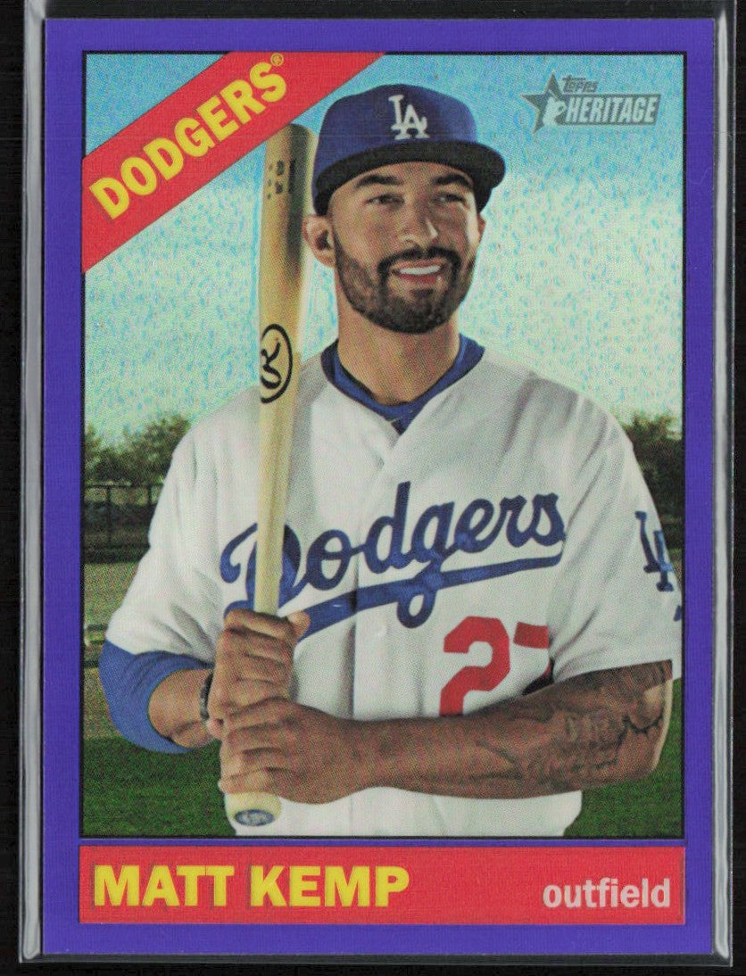 Matt Kemp 2015 Topps Heritage Chrome Purple Refractor #THC-75
