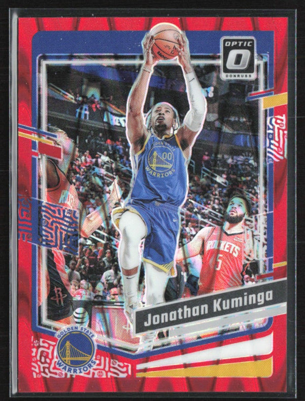 Jonathan Kuminga 2023 Donruss Optic Red Seismic /130 #143 Golden State Warriors