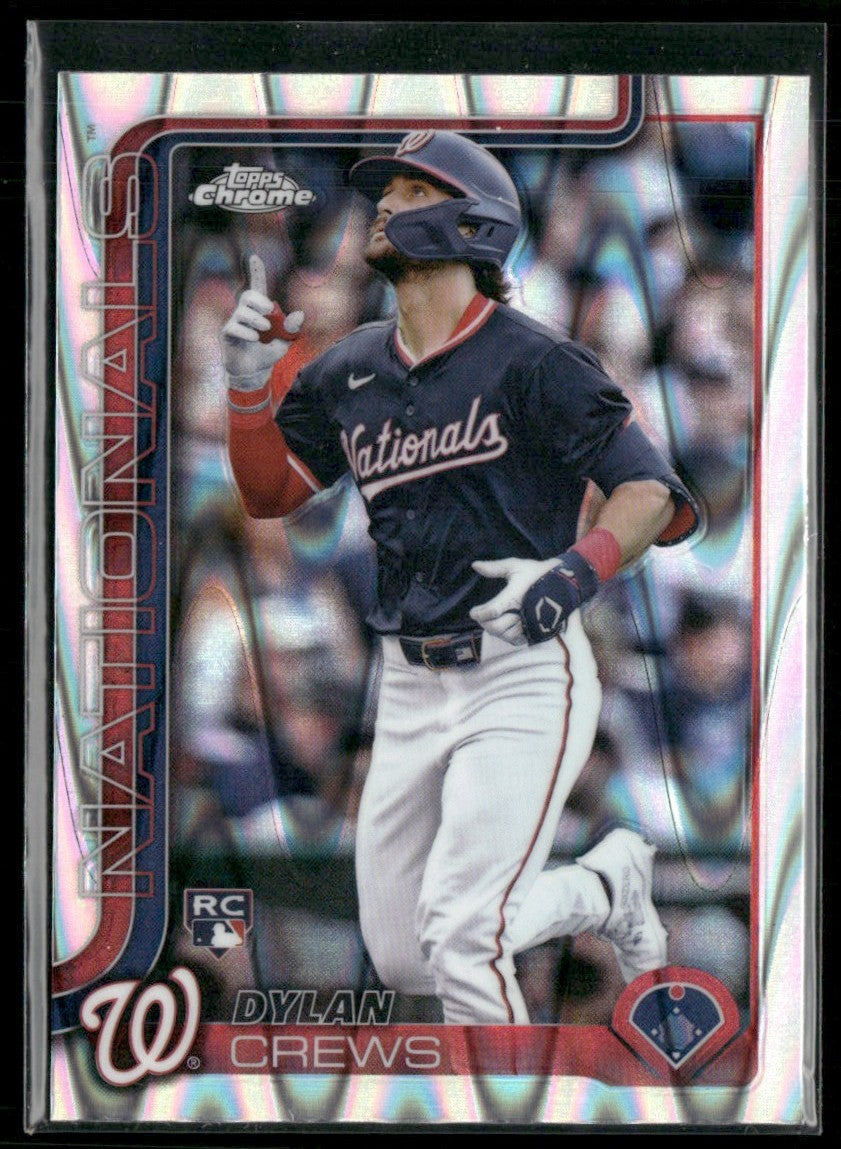 Dylan Crews 2025 Topps Chrome Raywave Refractor RC #146 Washington Nationals