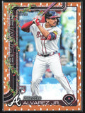Nacho Alvarez . 2025 Topps Holiday Gold Holiday Lights RC #H183 Atlanta Braves