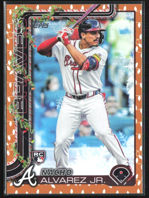 Nacho Alvarez . 2025 Topps Holiday Gold Holiday Lights RC #H183 Atlanta Braves