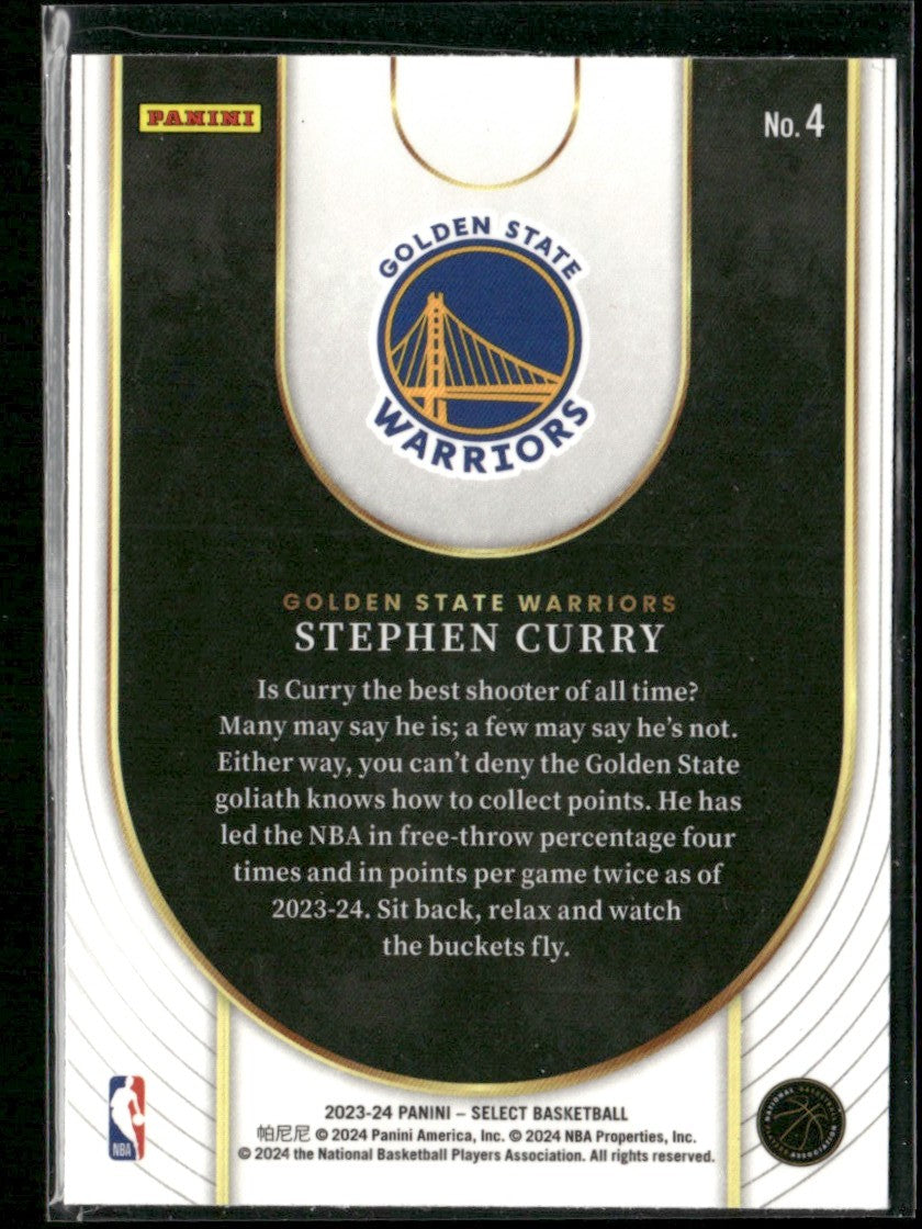 Stephen Curry 2023 Panini Select Neon Icon #4 Golden State Warriors