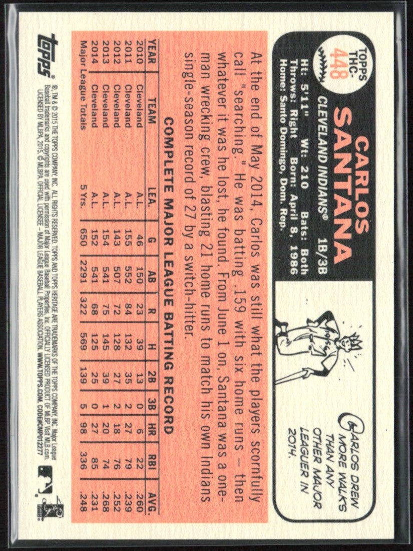 Carlos Santana 2015 Topps Heritage Chrome Purple Refractor #THC-448