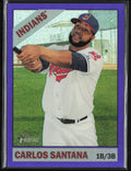 Carlos Santana 2015 Topps Heritage Chrome Purple Refractor #THC-448