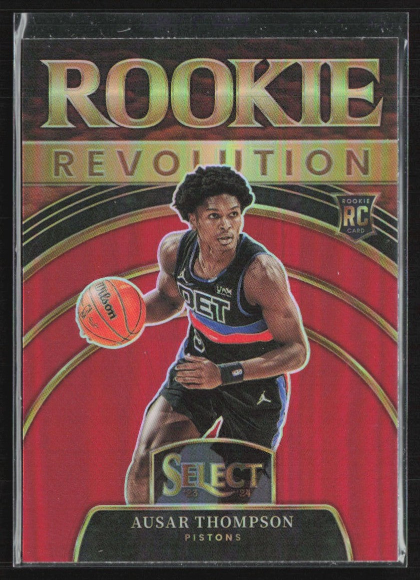 Ausar Thompson 2023 Panini Select Red RC #12 Detroit Pistons