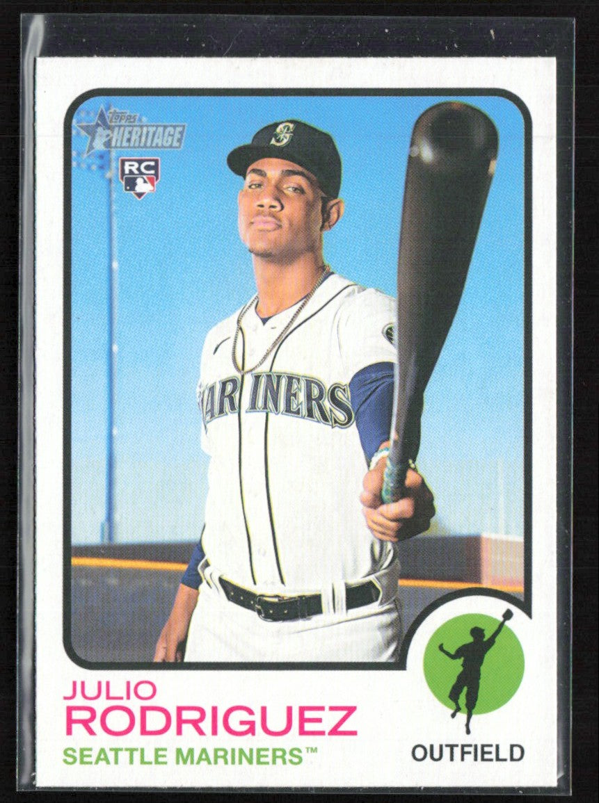 Julio Rodriguez 2022 Topps Heritage RC #700 Seattle Mariners