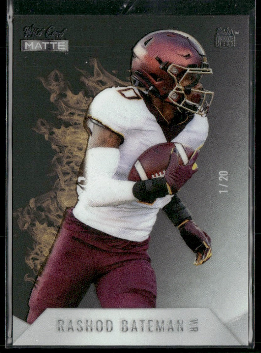 Rashod Bateman 2022 Wild Card Matte Silver Gold Flames RC /20 #MRHR-22