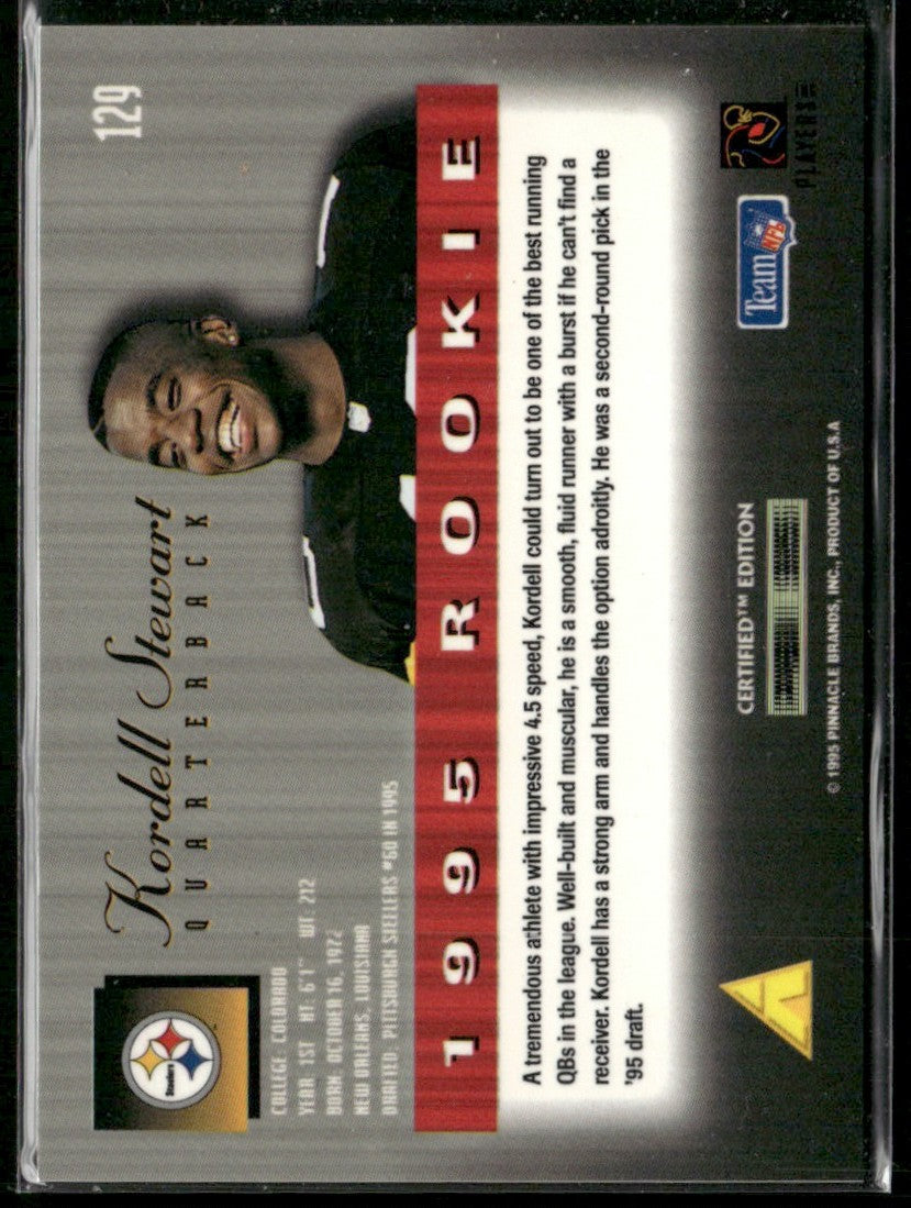 Kordell Stewart 1995 Select Certified Edition RC #129 Pittsburgh Steelers