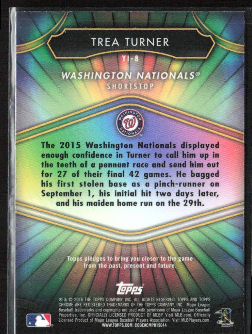 Trea Turner 2016 Topps Chrome Youth Impact RC #YI-8 Washington Nationals