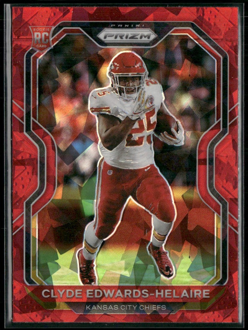 Clyde Edwards-Helaire 2020 Panini Prizm Red Cracked Ice RC #328