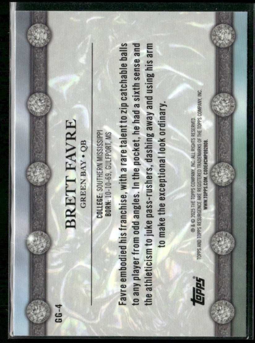 Brett Favre 2024 Topps Resurgence Glimmer and Gleam #GG-4 Green Bay Packers