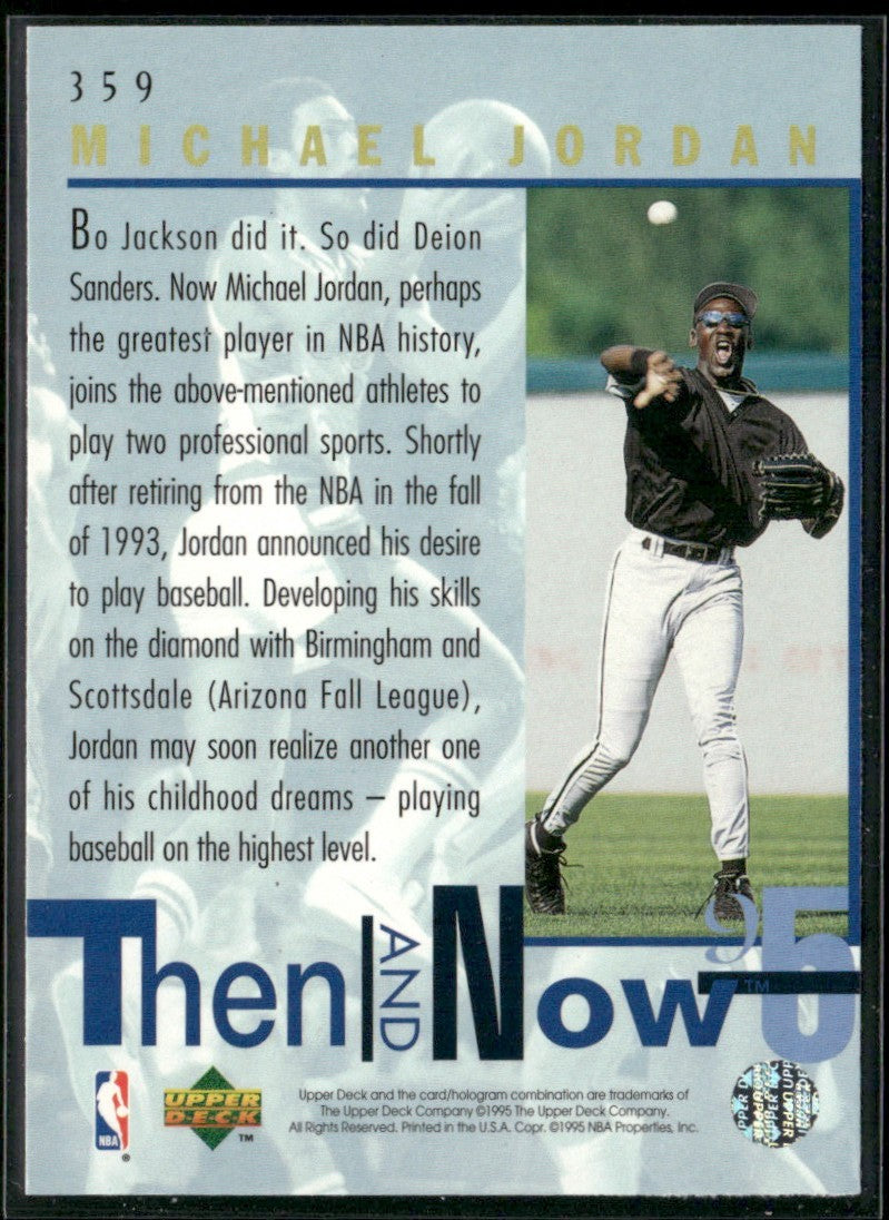Michael Jordan 1994 Upper Deck Then and Now #359 Chicago Bulls