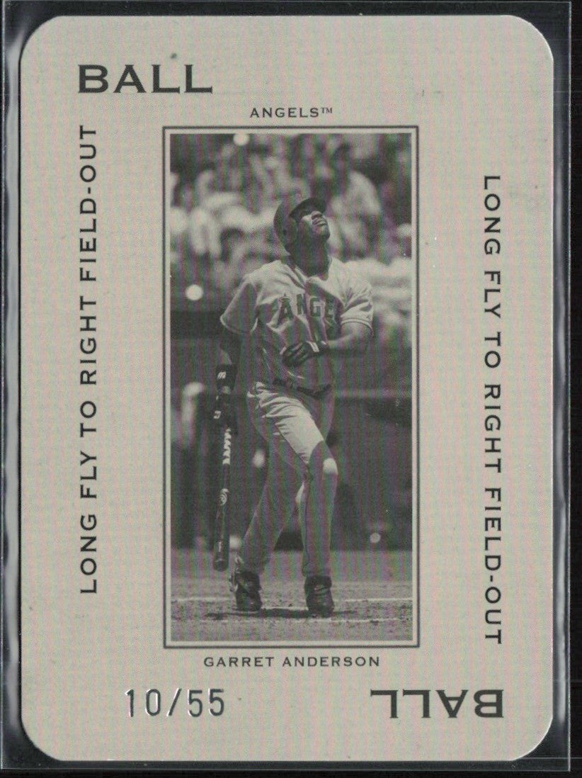 Garret Anderson 2005 Donruss Throwback Threads Polo Grounds /55 #PG-62