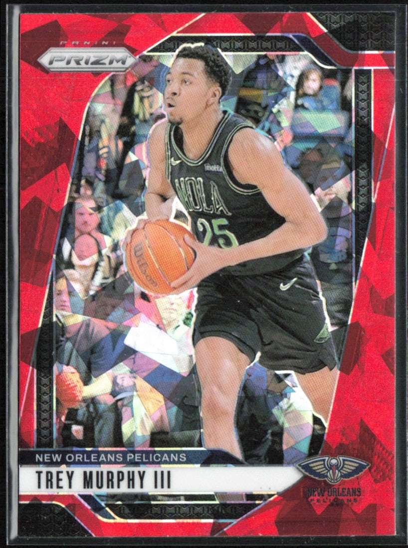 Trey Murphy III 2024 Panini Prizm Red Cracked Ice #173 New Orleans Pelicans