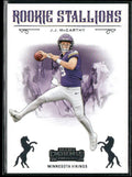 J.J. McCarthy 2024 Panini Contenders Rookie Stallions RC #9 Minnesota Vikings