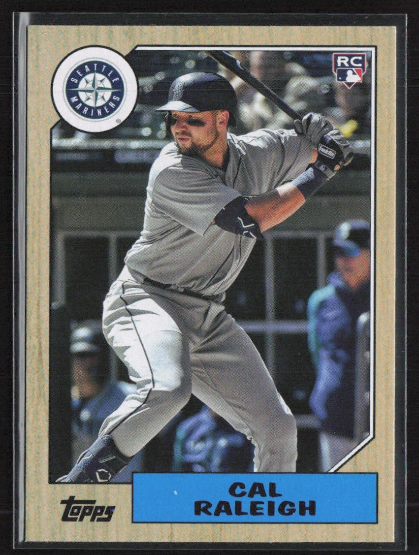 Cal Raleigh 2022 Topps Archives 1987 Design RC #290 Seattle Mariners