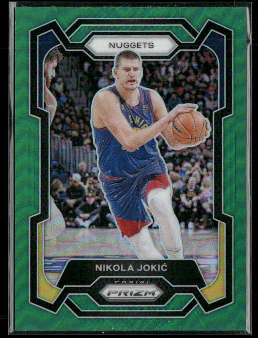 Nikola Jokic 2023 Panini Prizm Green #17 Denver Nuggets