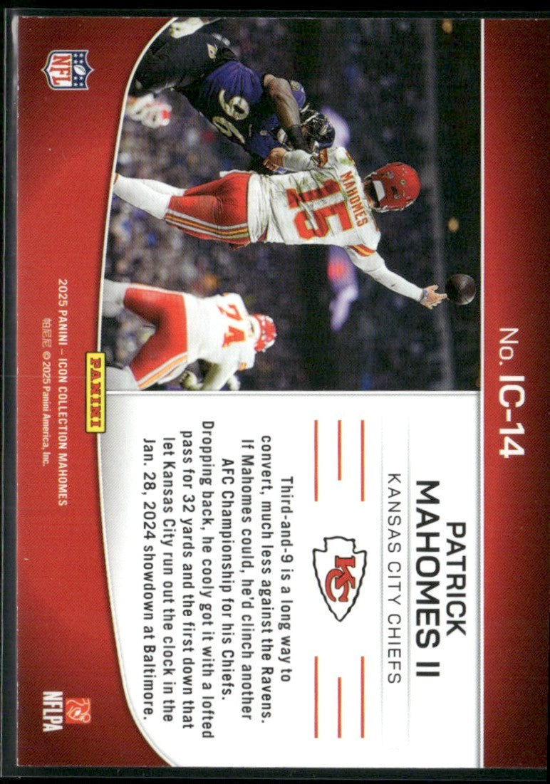 Patrick Mahomes II 2025 Panini Icon Collection Highlights #IC-14