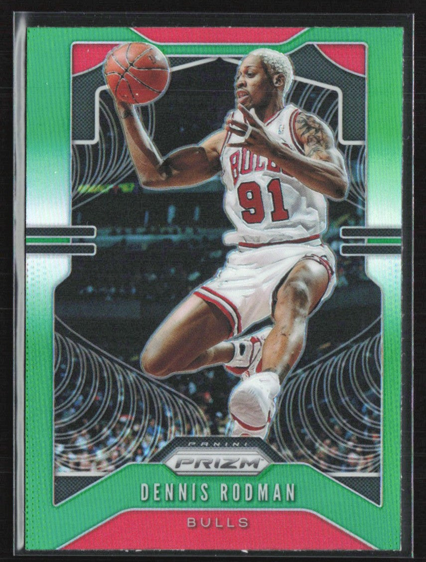 Dennis Rodman 2019 Panini Prizm Green #3 Chicago Bulls