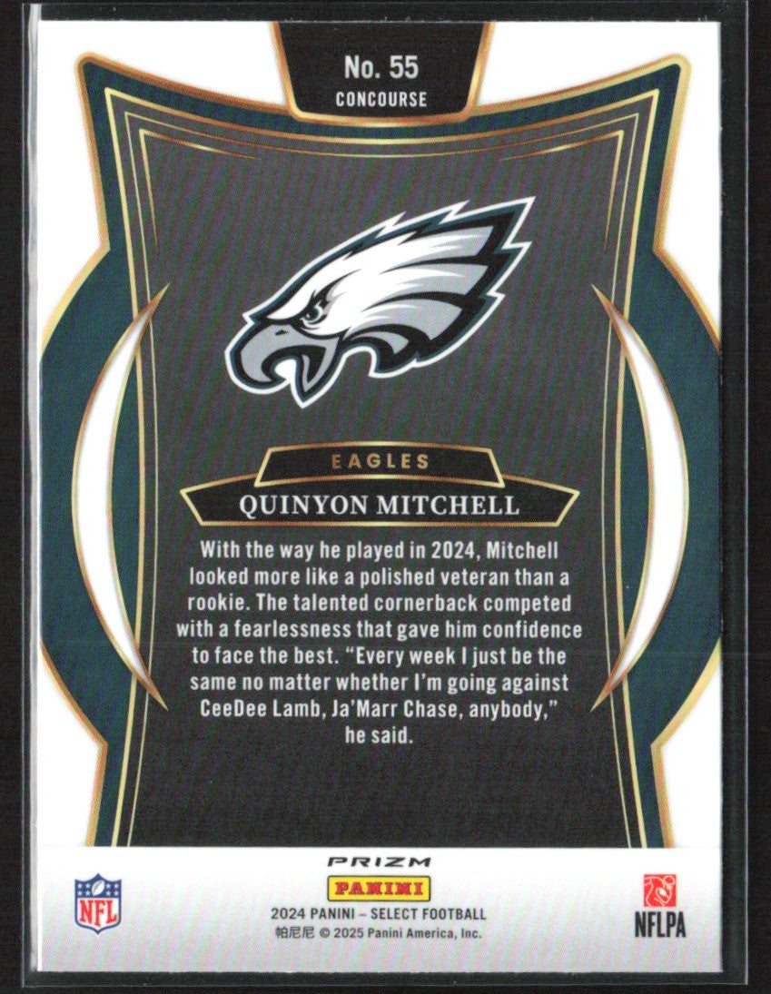 Quinyon Mitchell 2024 Panini Select Concourse Black & Red Shock RC #55