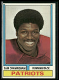 Sam Cunningham 1974 Topps RC #502 New England Patriots