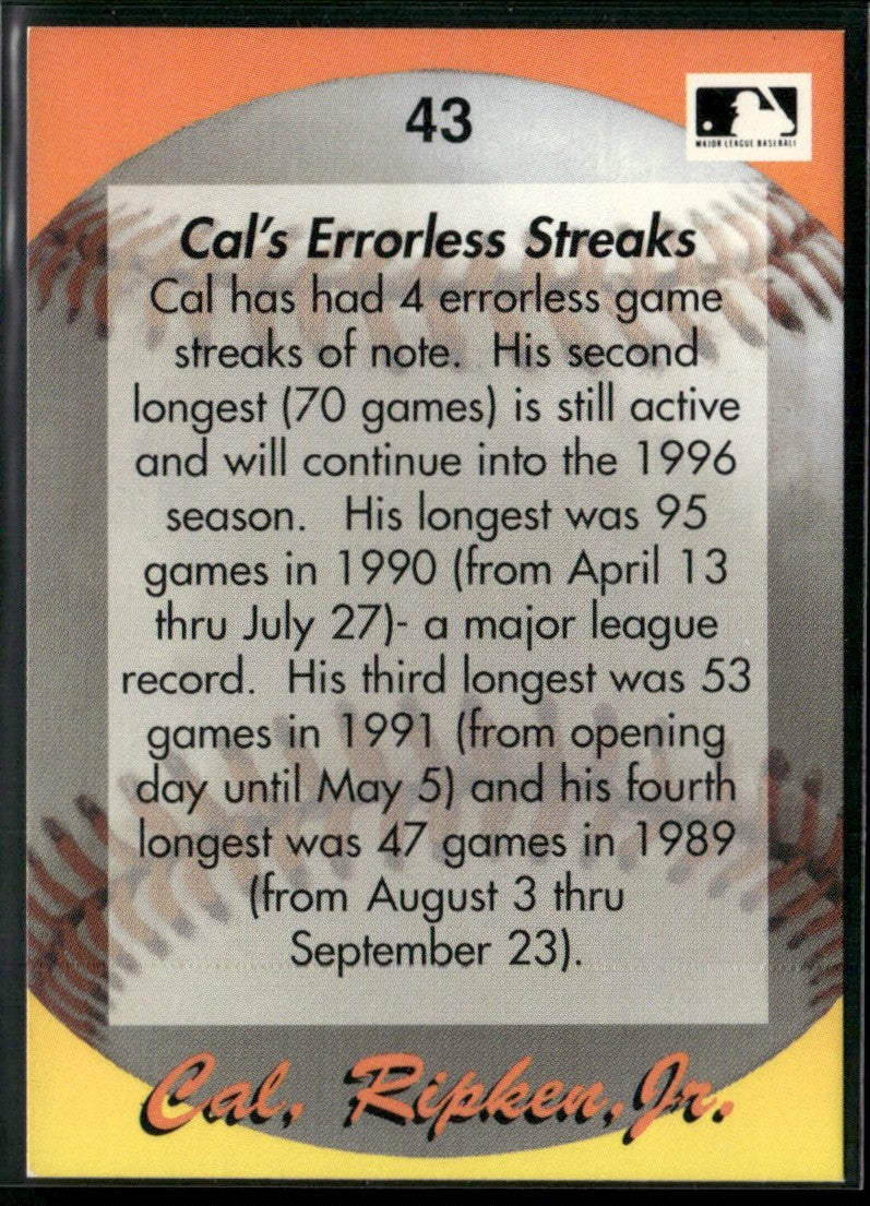 Cal Ripken Jr. 1995 Star #43 Baltimore Orioles