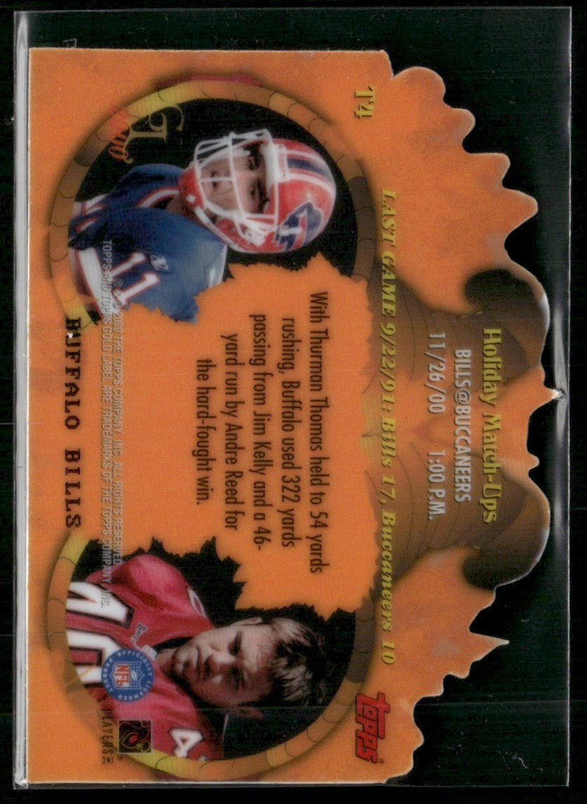 Mike Alstott Rob Johnson 2000 Topps Gold Label Holiday Match-Ups #T4