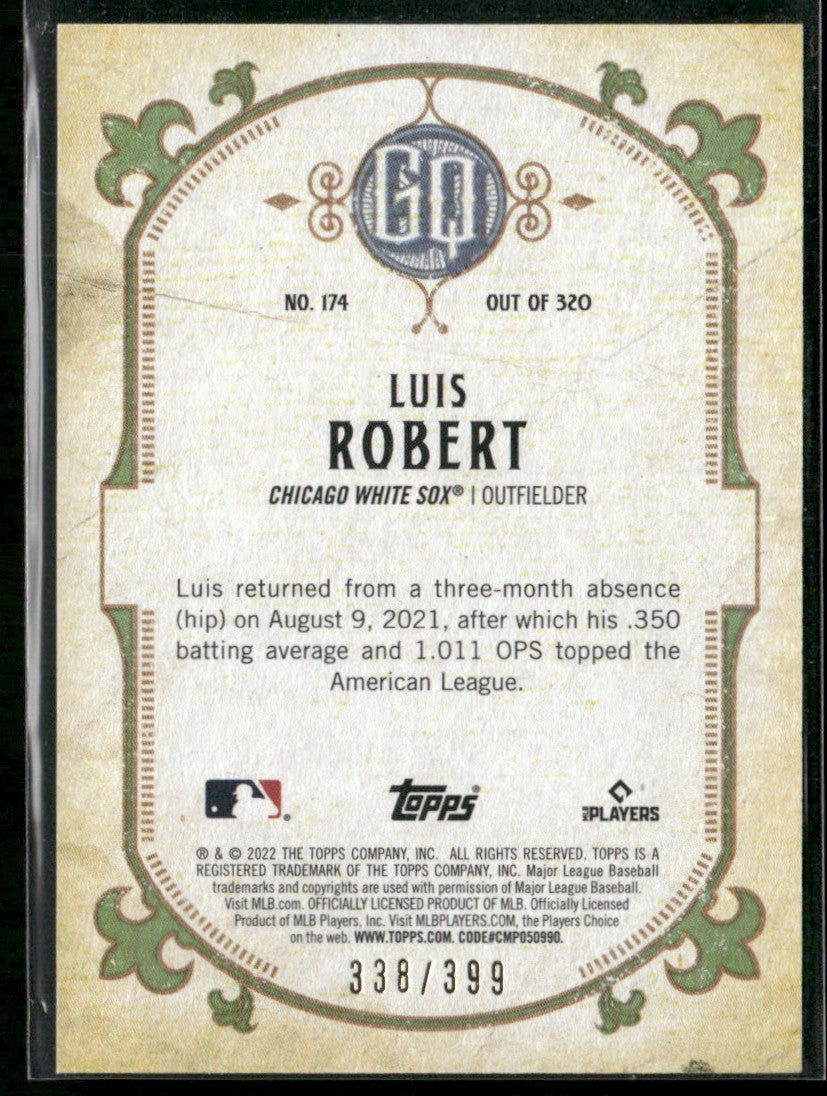 Luis Robert 2022 Topps Gypsy Queen Burnt Umber /399 #174 Chicago White Sox