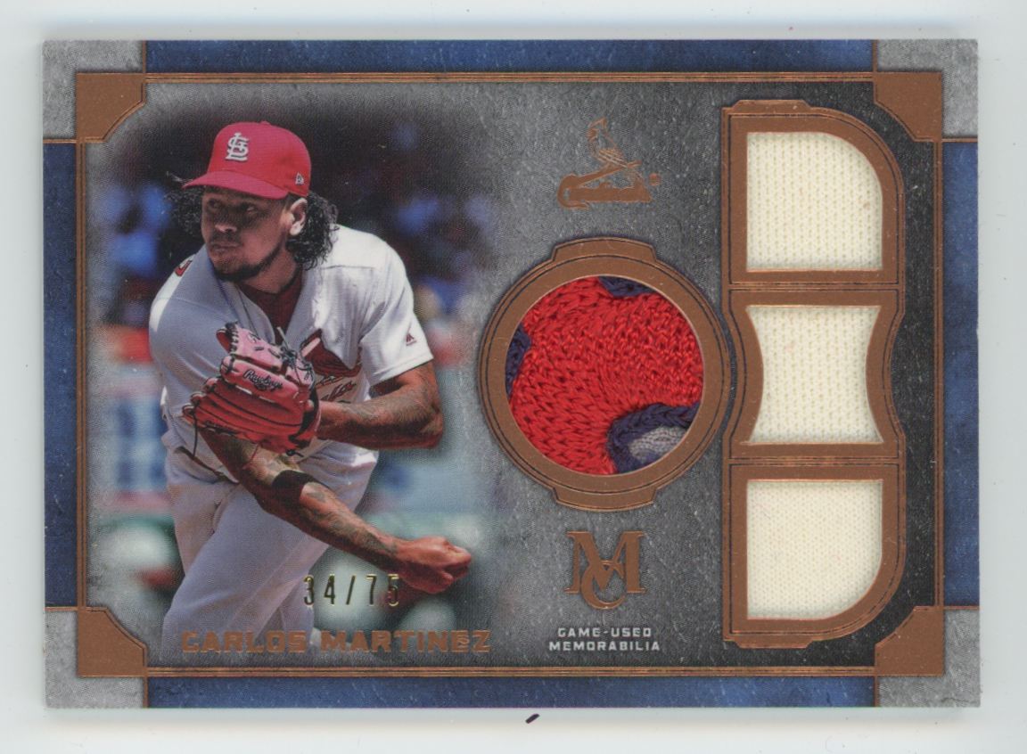 Carlos Martinez 2019 Topps Museum Collection Copper /75 Jersey #SPQR-CM