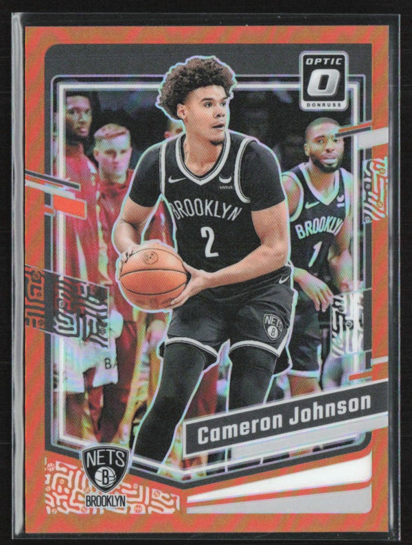 Cameron Johnson 2023 Donruss Optic Orange /199 #166 Brooklyn Nets