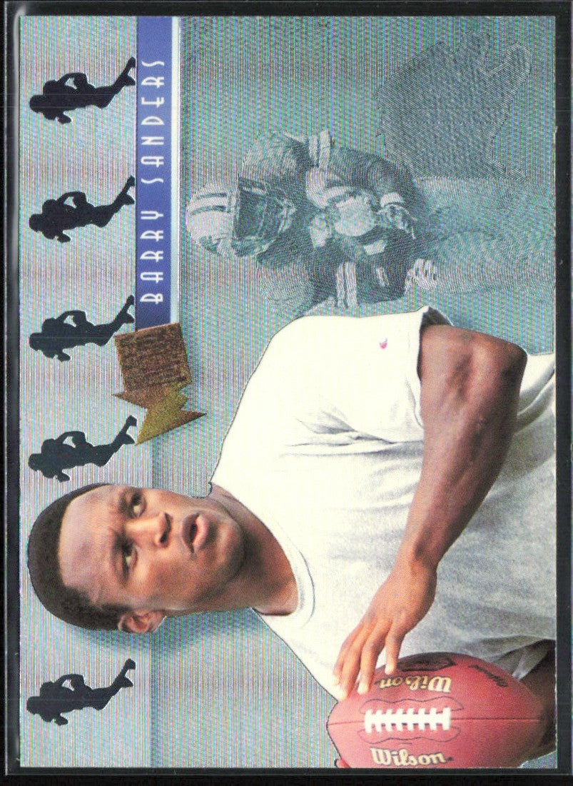 Barry Sanders 1995 Fleer Metal Platinum Portraits #8 Detroit Lions