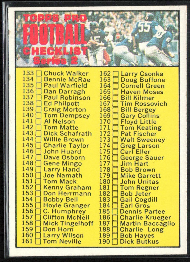 Checklist 1970 Topps #132