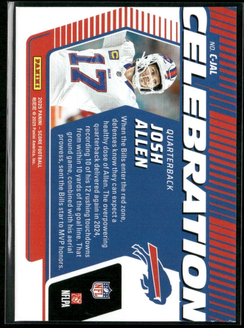 Josh Allen 2025 Panini Score Celebration #C-JAL Buffalo Bills