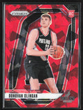 Donovan Clingan 2024 Panini Prizm Red Ice RC #221 Portland Trail Blazers