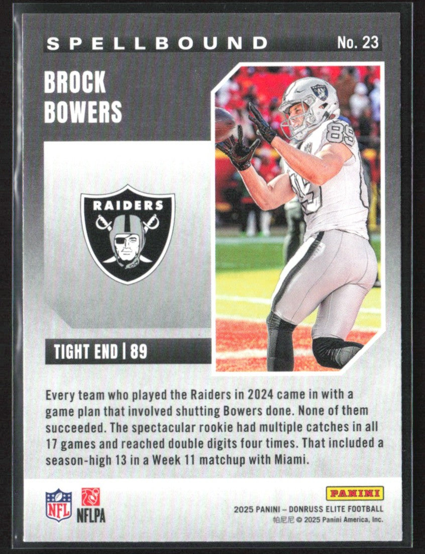 Brock Bowers / Terrion Arnold 2025 Donruss Elite Spellbound Green #23