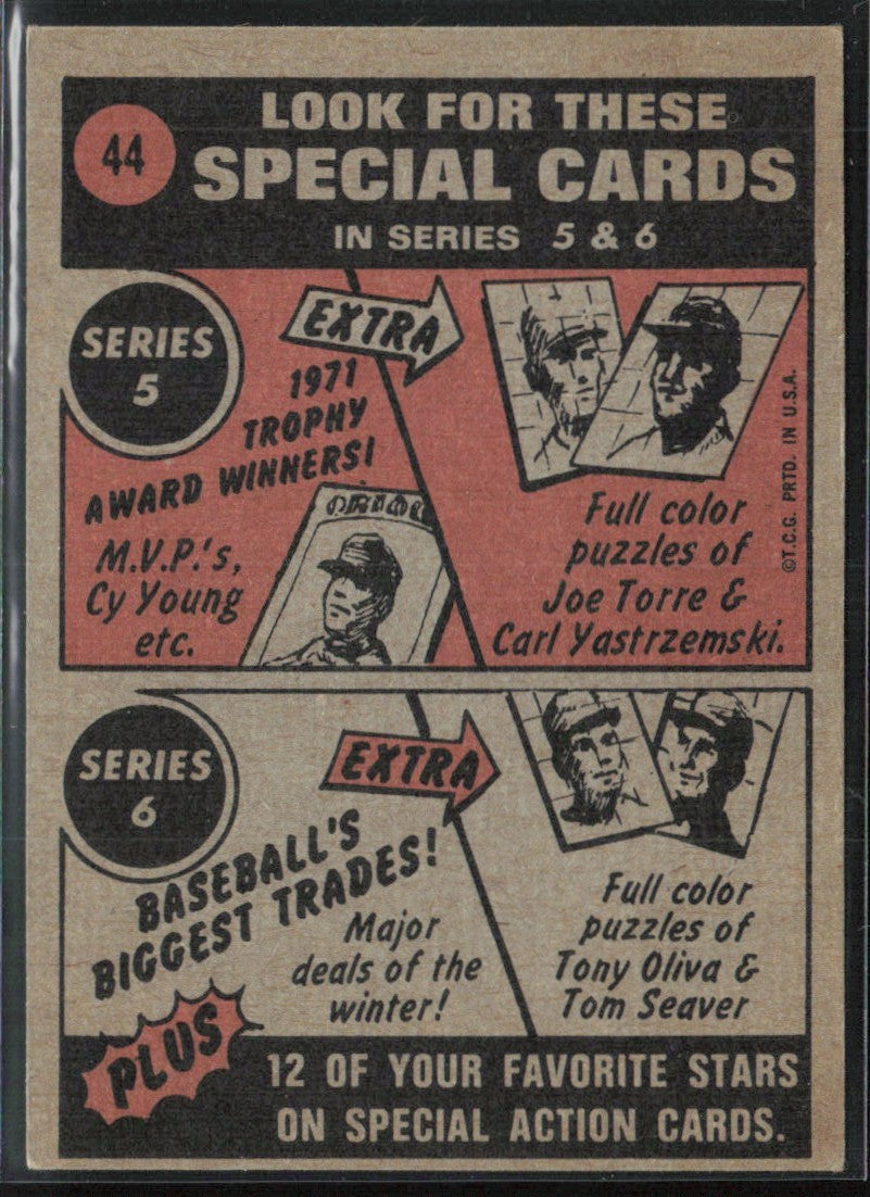 Rick Wise 1972 Topps In Action #44 Philadelphia Phillies