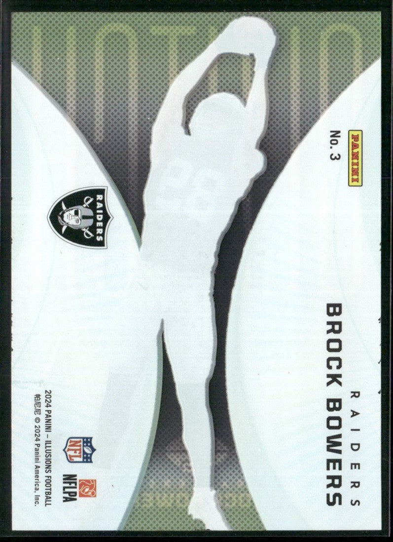 Brock Bowers 2024 Panini Illusions Clutch RC #3 Las Vegas Raiders
