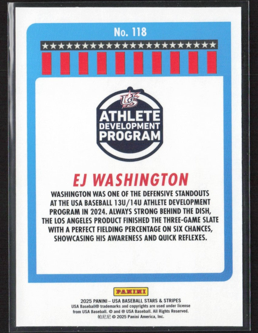 EJ Washington 2025 Panini Stars & Stripes #118 USA