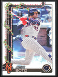 Juan Soto 2025 Topps Holiday Candy Cane Bat SP #H150 New York Mets