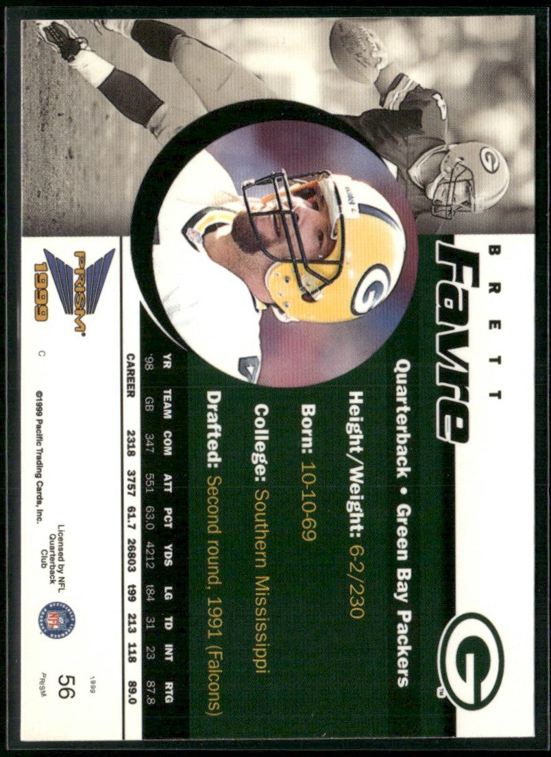 Brett Favre 1999 Pacific Prism #56 Green Bay Packers