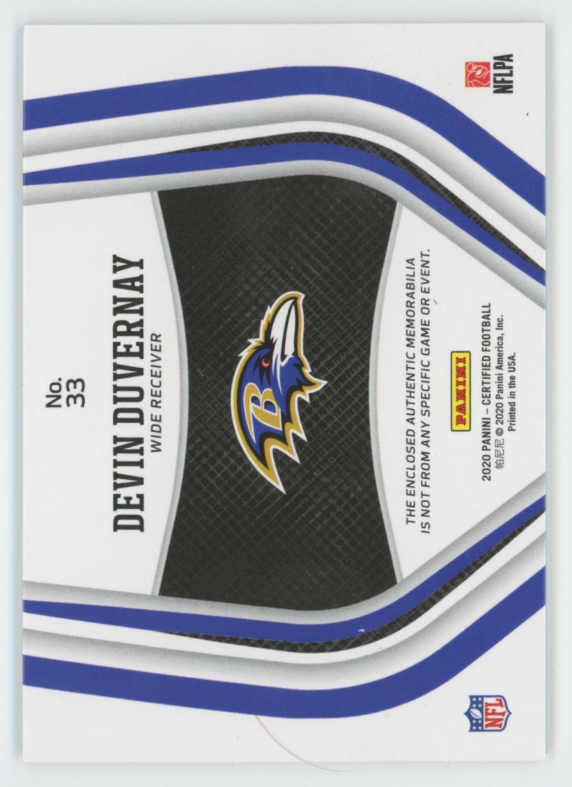 Devin Duvernay 2020 Panini Certified New Generation RC Jersey #33