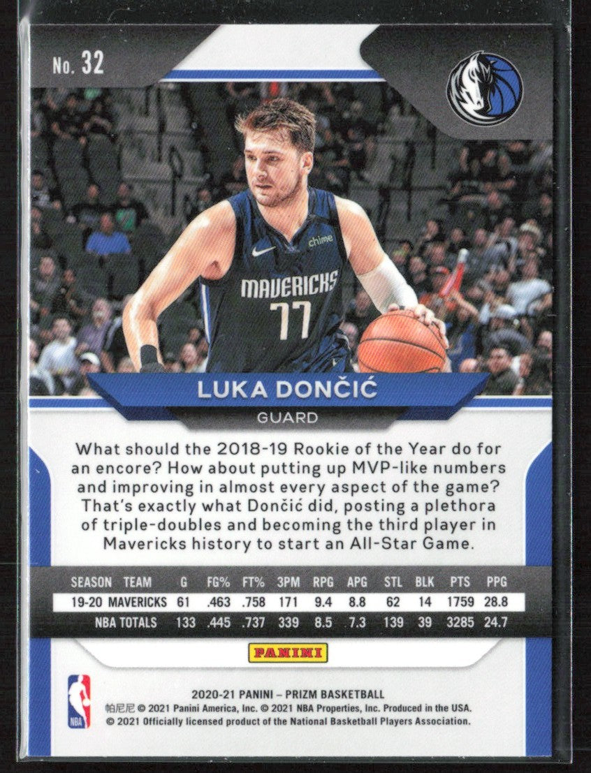 Luka Doncic 2020 Panini Prizm #32 Dallas Mavericks
