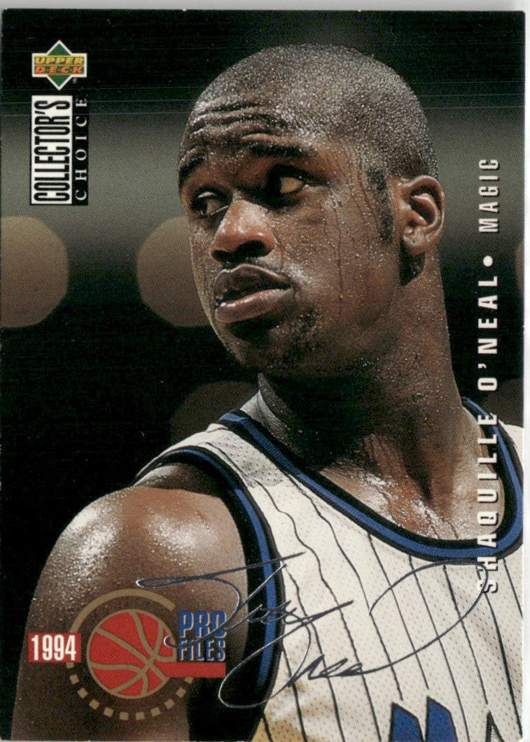 Shaquille O'Neal 1994 Collector's Choice Profiles Silver Signature #205