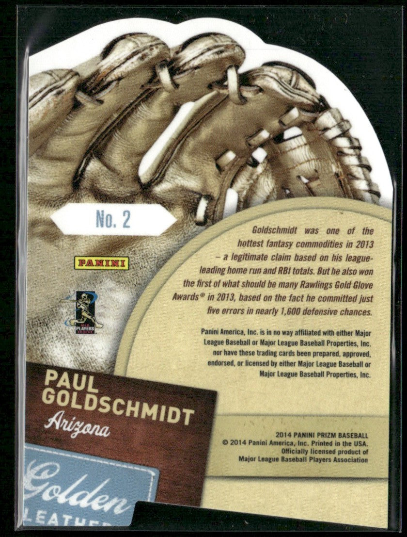 Paul Goldschmidt 2014 Panini Prizm Golden Leather Die Cut #2