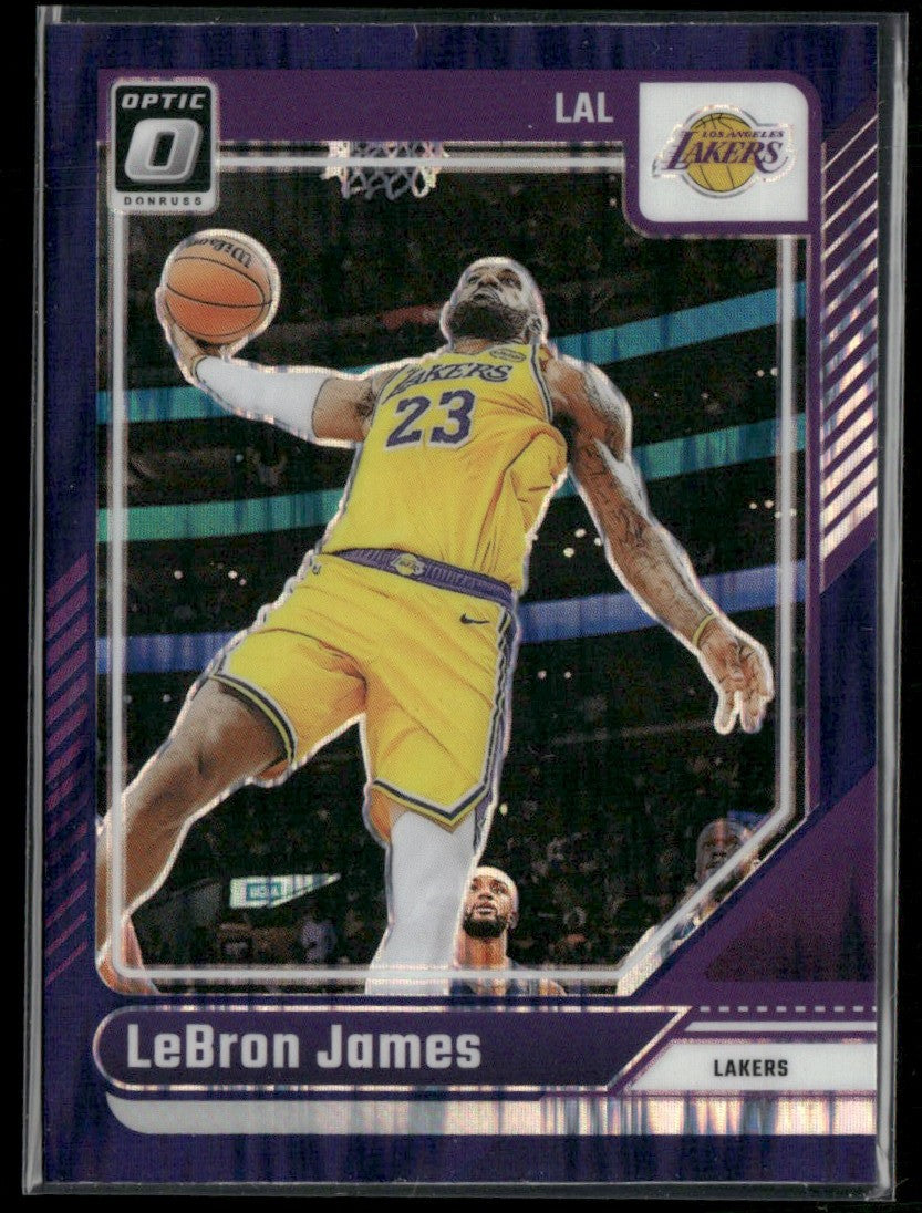 LeBron James 2024 Donruss Optic Purple Shock Prizm #148 Los Angeles Lakers