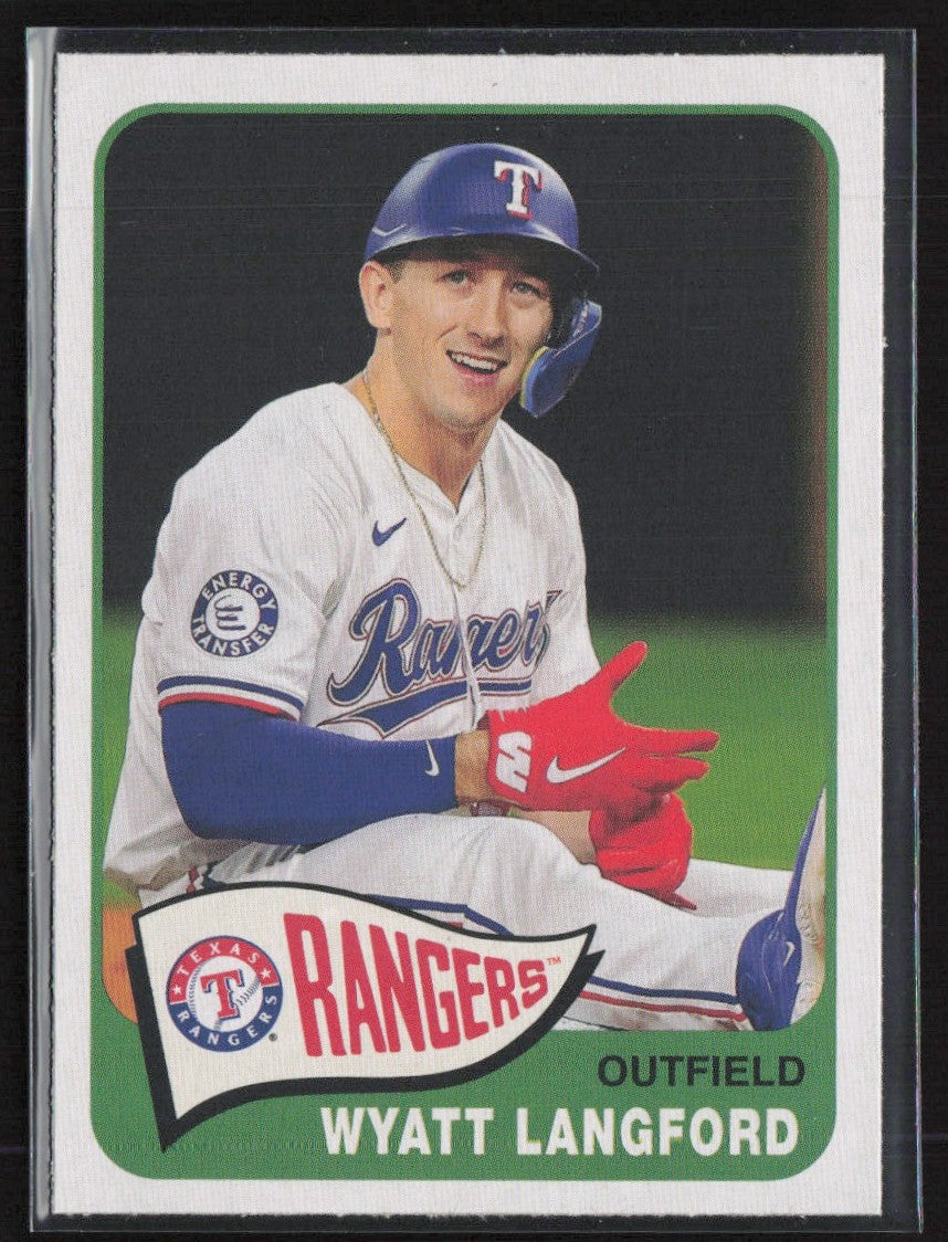 Wyatt Langford 2025 Topps Heritage 25th Anniversary #H25-14 Texas Rangers