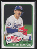 Wyatt Langford 2025 Topps Heritage 25th Anniversary #H25-14 Texas Rangers